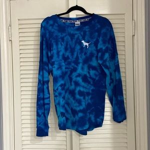 Pink Blue Tie-Dye Sweater